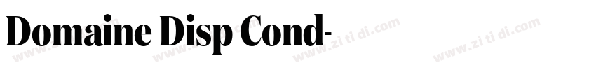 Domaine Disp Cond字体转换 Domaine Disp Cond字体转换